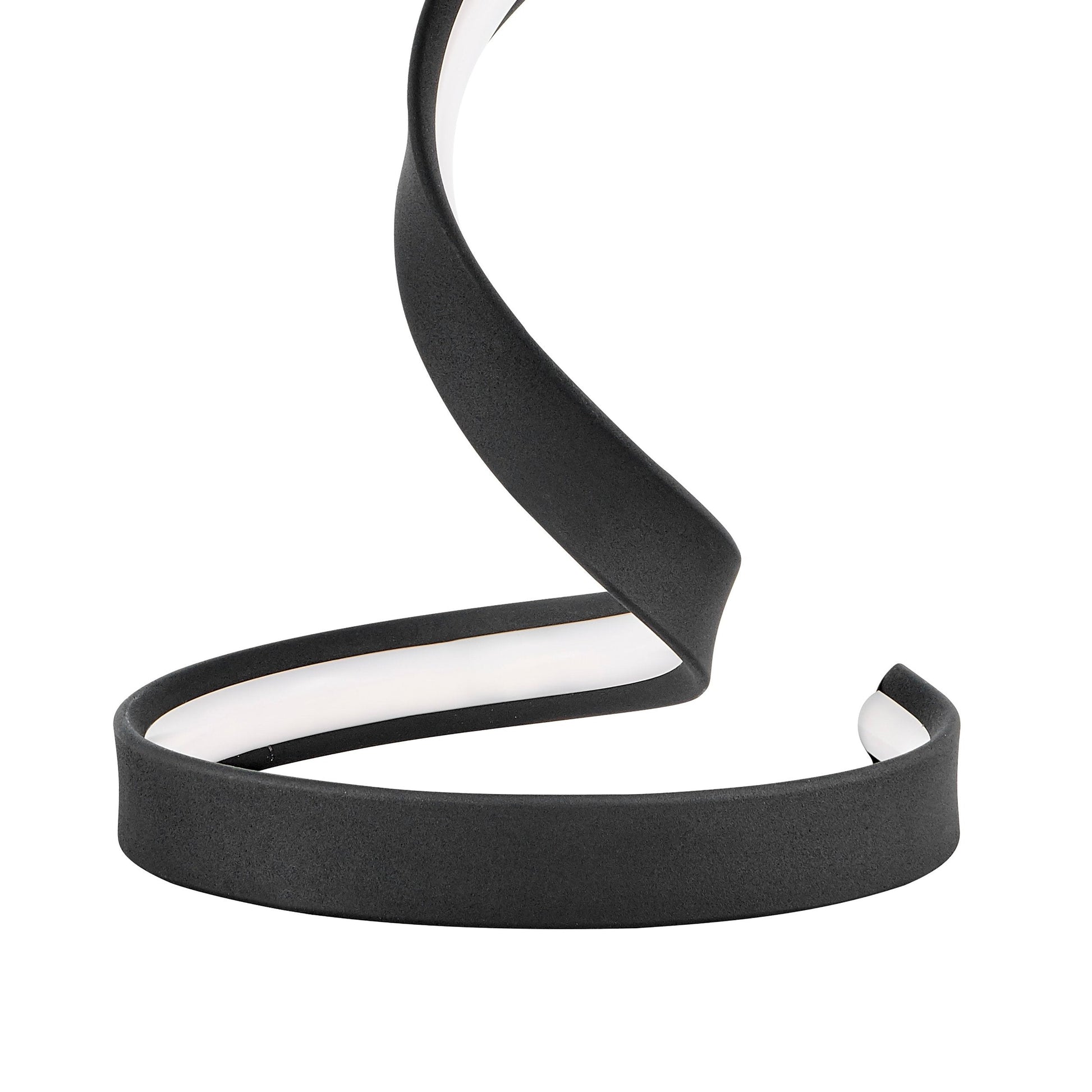 Finesse Decor Hamburg 9" W x 17" H Black Finish 1-Light LED Strip Table Lamp With Dimmable Switch