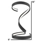 Finesse Decor Hamburg 9" W x 17" H Black Finish 1-Light LED Strip Table Lamp With Dimmable Switch