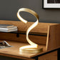 Finesse Decor Hamburg 9" W x 17" H Gold Finish 1-Light LED Strip Table Lamp With Dimmable Switch