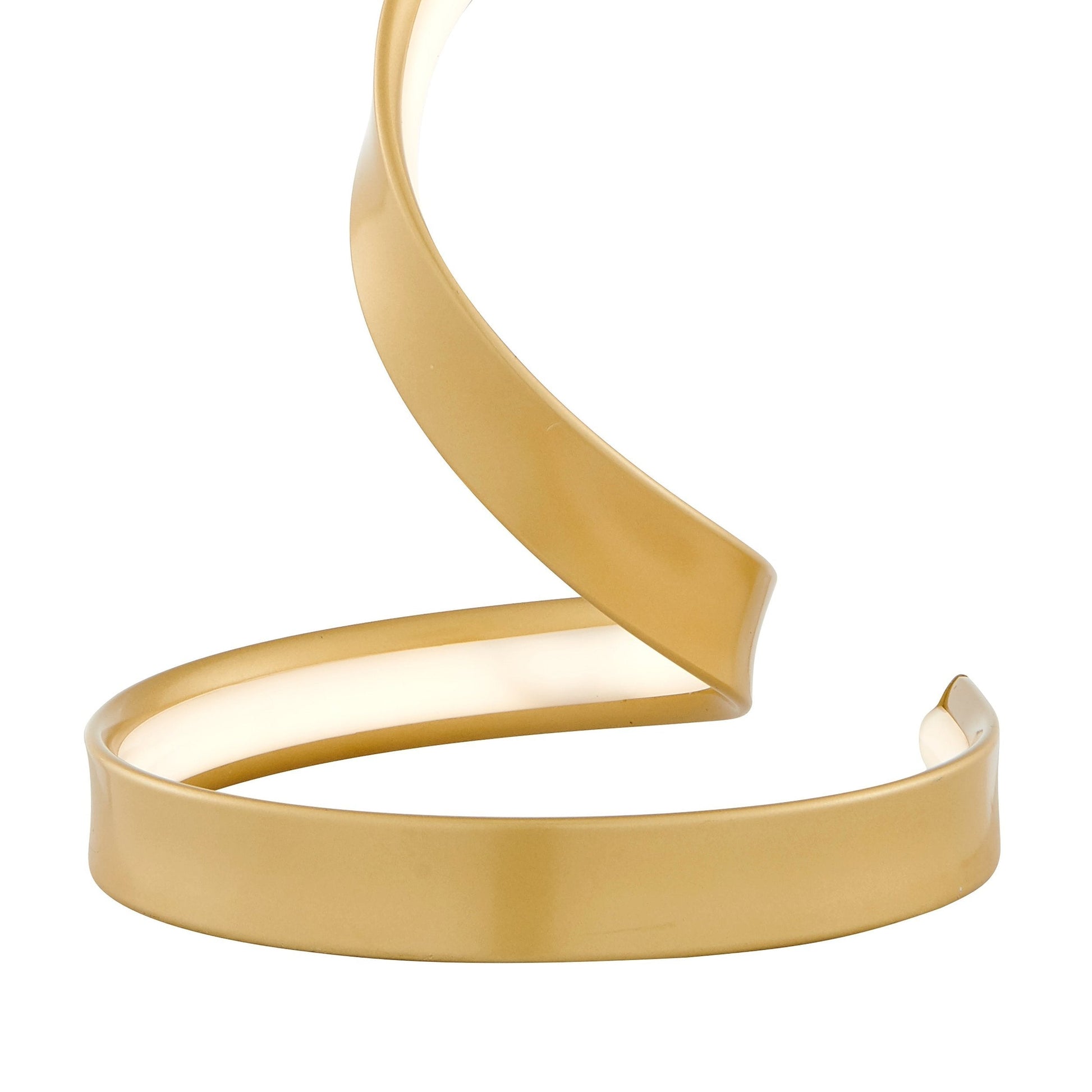 Finesse Decor Hamburg 9" W x 17" H Gold Finish 1-Light LED Strip Table Lamp With Dimmable Switch
