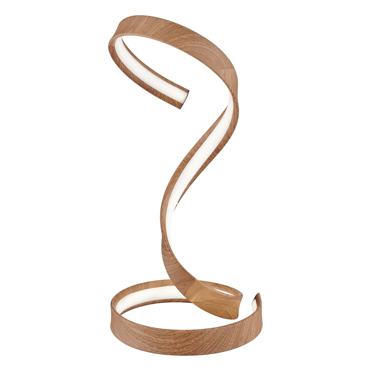 Finesse Decor Hamburg 9" W x 17" H Light Wood Brown Finish 1-Light LED Strip Table Lamp With Dimmable Switch
