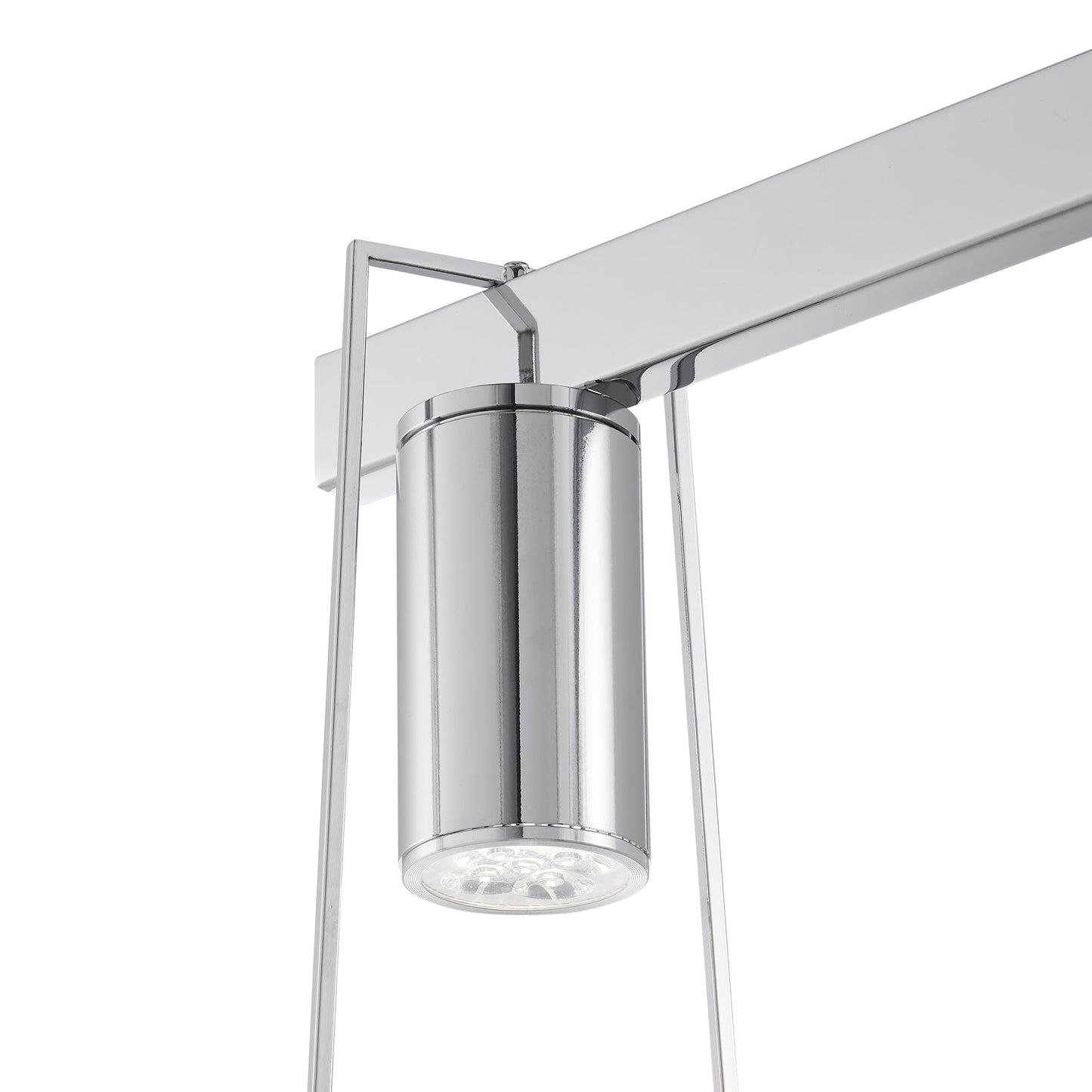 Finesse Decor Harmony 26" L x 21" H Chrome Finish 3-Light LED Chandelier