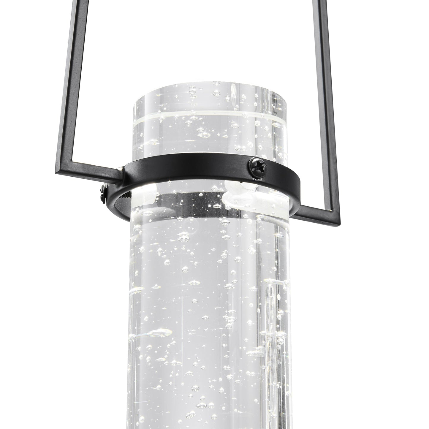 Finesse Decor Harmony 26" L x 21" H Matte Black Finish 3-Light LED Chandelier