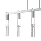 Finesse Decor Harmony 45" L x 21" H Chrome Finish 5-Light LED Chandelier