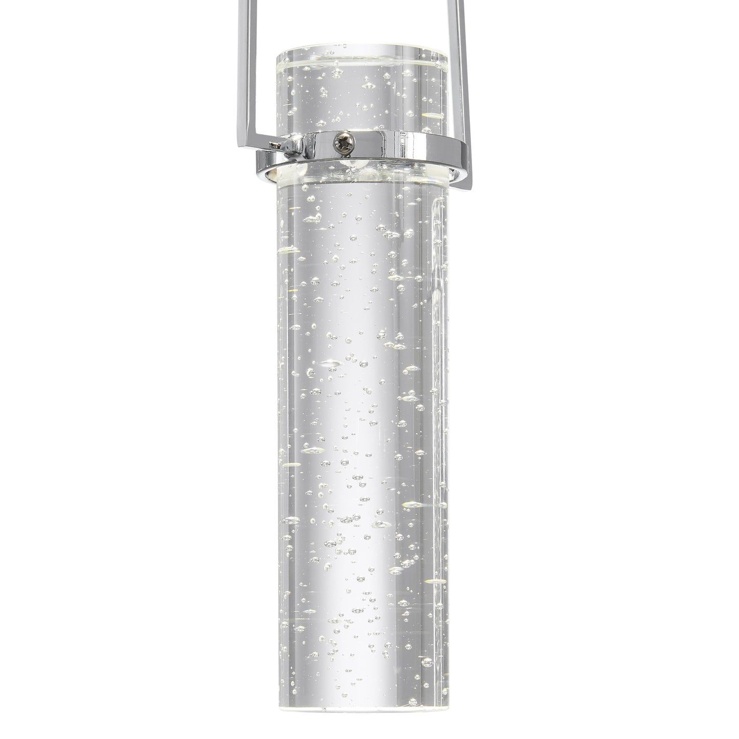 Finesse Decor Harmony 45" L x 21" H Chrome Finish 5-Light LED Chandelier