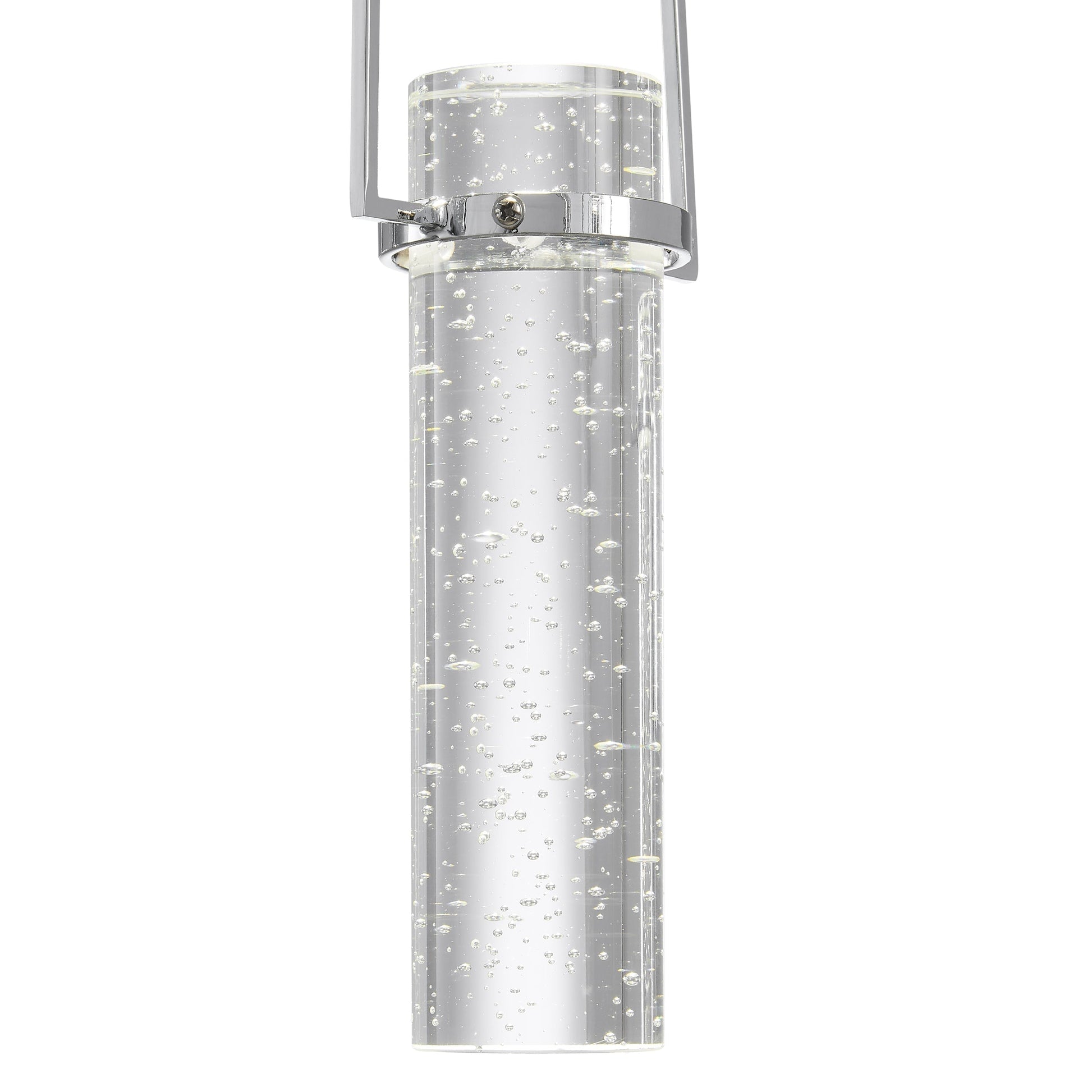 Finesse Decor Harmony 45" L x 21" H Chrome Finish 5-Light LED Chandelier