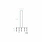 Finesse Decor Harmony 45" L x 21" H Chrome Finish 5-Light LED Chandelier