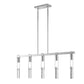 Finesse Decor Harmony 45" L x 21" H Chrome Finish 5-Light LED Chandelier