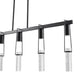 Finesse Decor Harmony 45" L x 21" H Matte Black Finish 5-Light LED Chandelier
