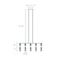 Finesse Decor Harmony 45" L x 21" H Matte Black Finish 5-Light LED Chandelier