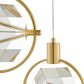 Finesse Decor Hollywood 18" W x 9" H Gold Finish 3-Light LED Chandelier