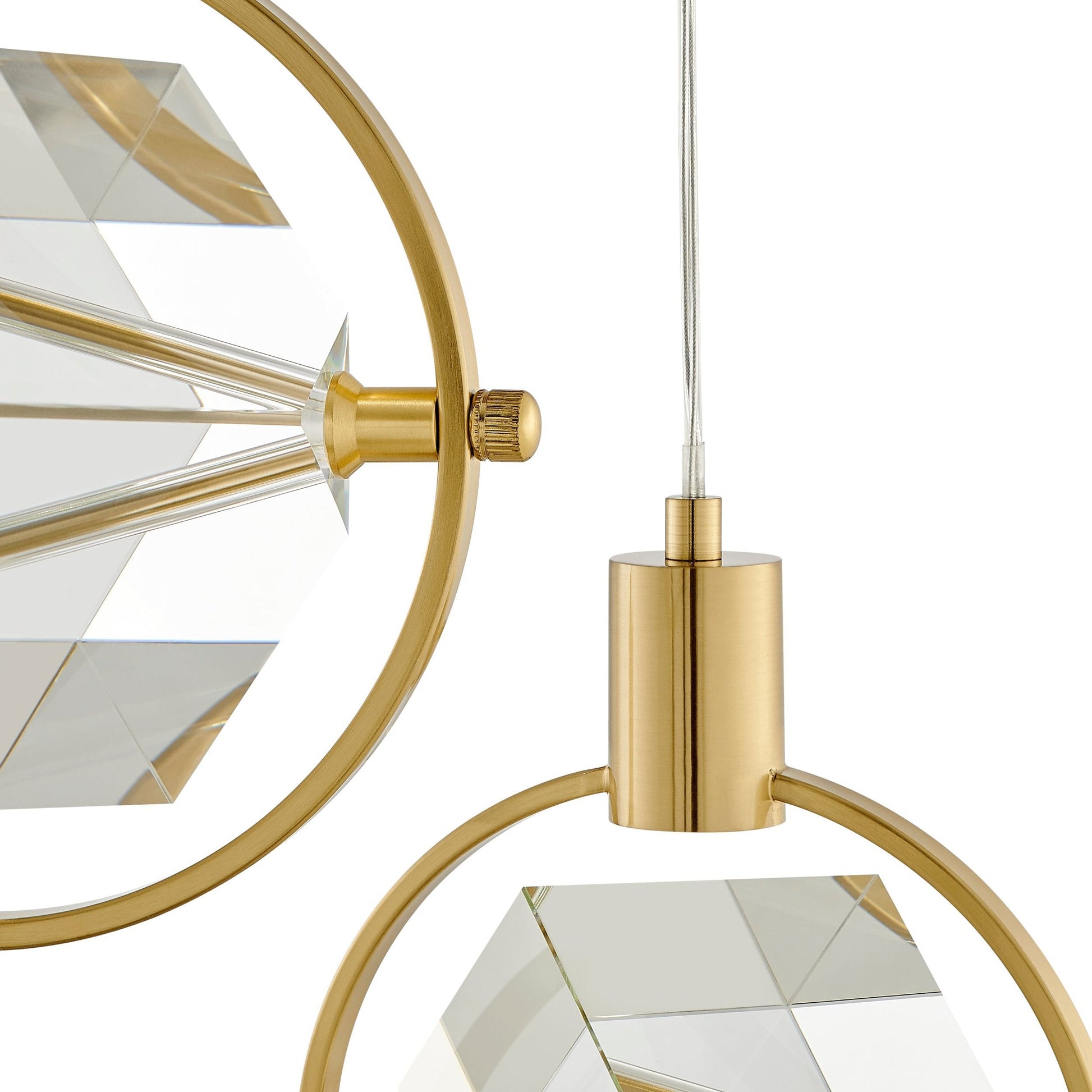Finesse Decor Hollywood 18" W x 9" H Gold Finish 3-Light LED Chandelier