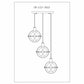 Finesse Decor Hollywood 18" W x 9" H Gold Finish 3-Light LED Chandelier