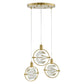 Finesse Decor Hollywood 18" W x 9" H Gold Finish 3-Light LED Chandelier