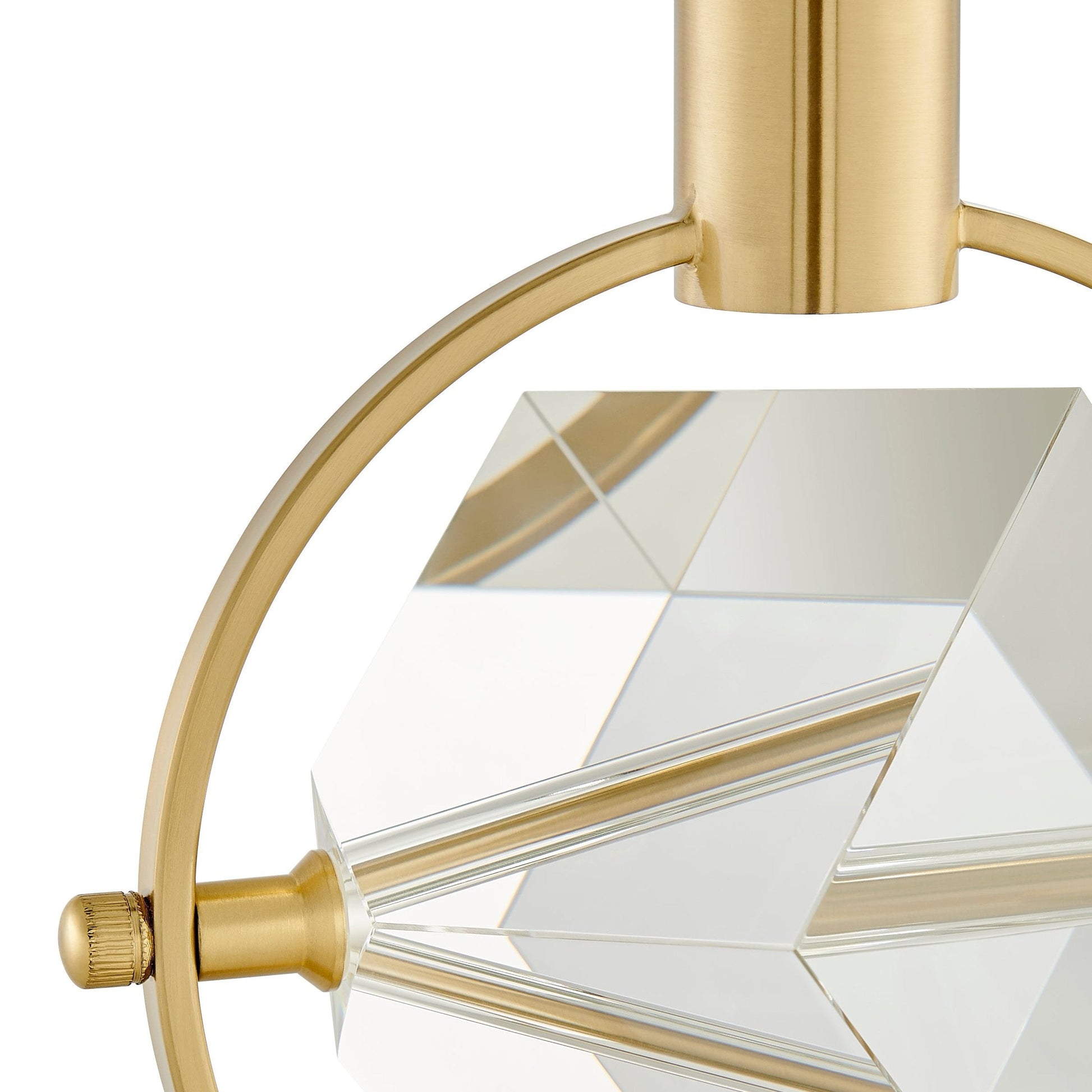 Finesse Decor Hollywood 7" W x 9" H Gold Finish 1-Light LED Chandelier