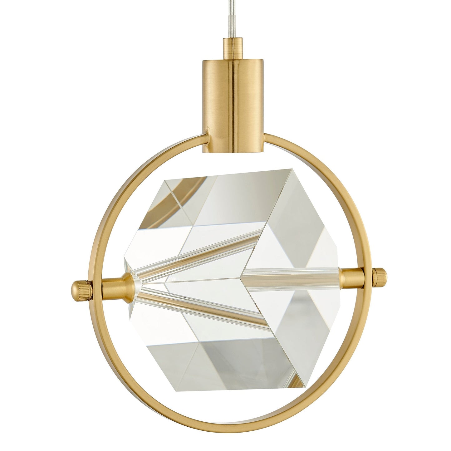 Finesse Decor Hollywood 7" W x 9" H Gold Finish 1-Light LED Chandelier