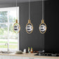 Finesse Decor Hollywood 7" W x 9" H Gold Finish 1-Light LED Crystal Globe Chandelier