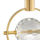 Finesse Decor Hollywood 7" W x 9" H Gold Finish 1-Light LED Crystal Globe Chandelier