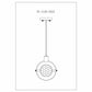 Finesse Decor Hollywood 7" W x 9" H Gold Finish 1-Light LED Crystal Globe Chandelier