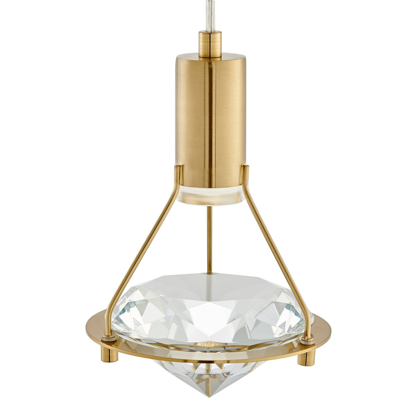 Finesse Decor Hollywood 7" W x 9" H Gold Finish Single Light Pendant