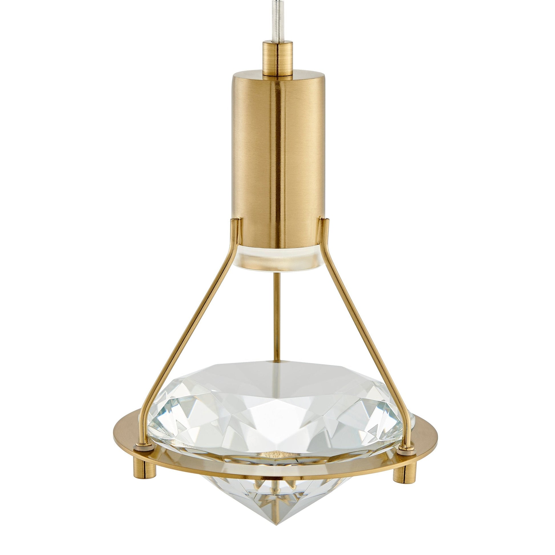 Finesse Decor Hollywood 7" W x 9" H Gold Finish Single Light Pendant