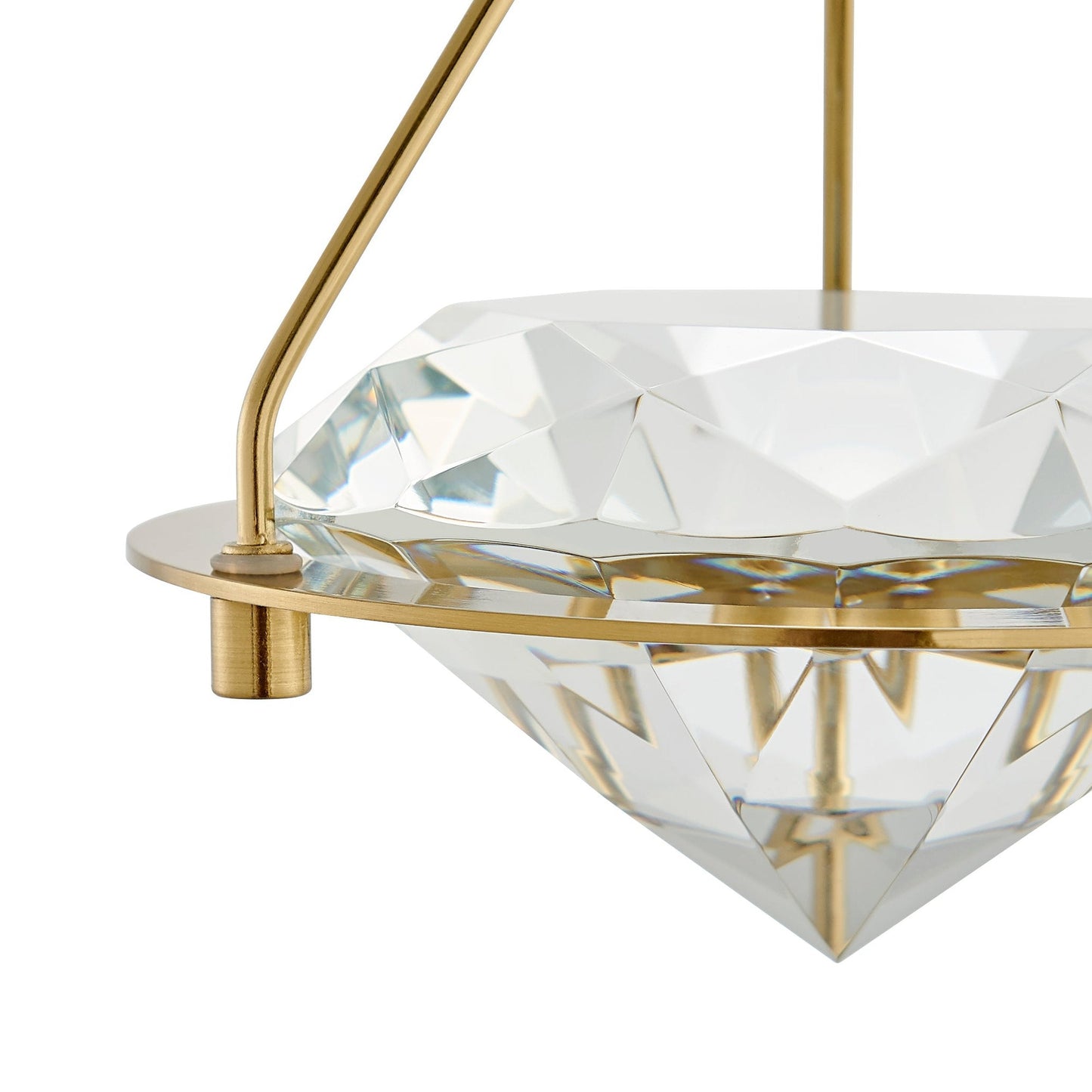 Finesse Decor Hollywood 7" W x 9" H Gold Finish Single Light Pendant