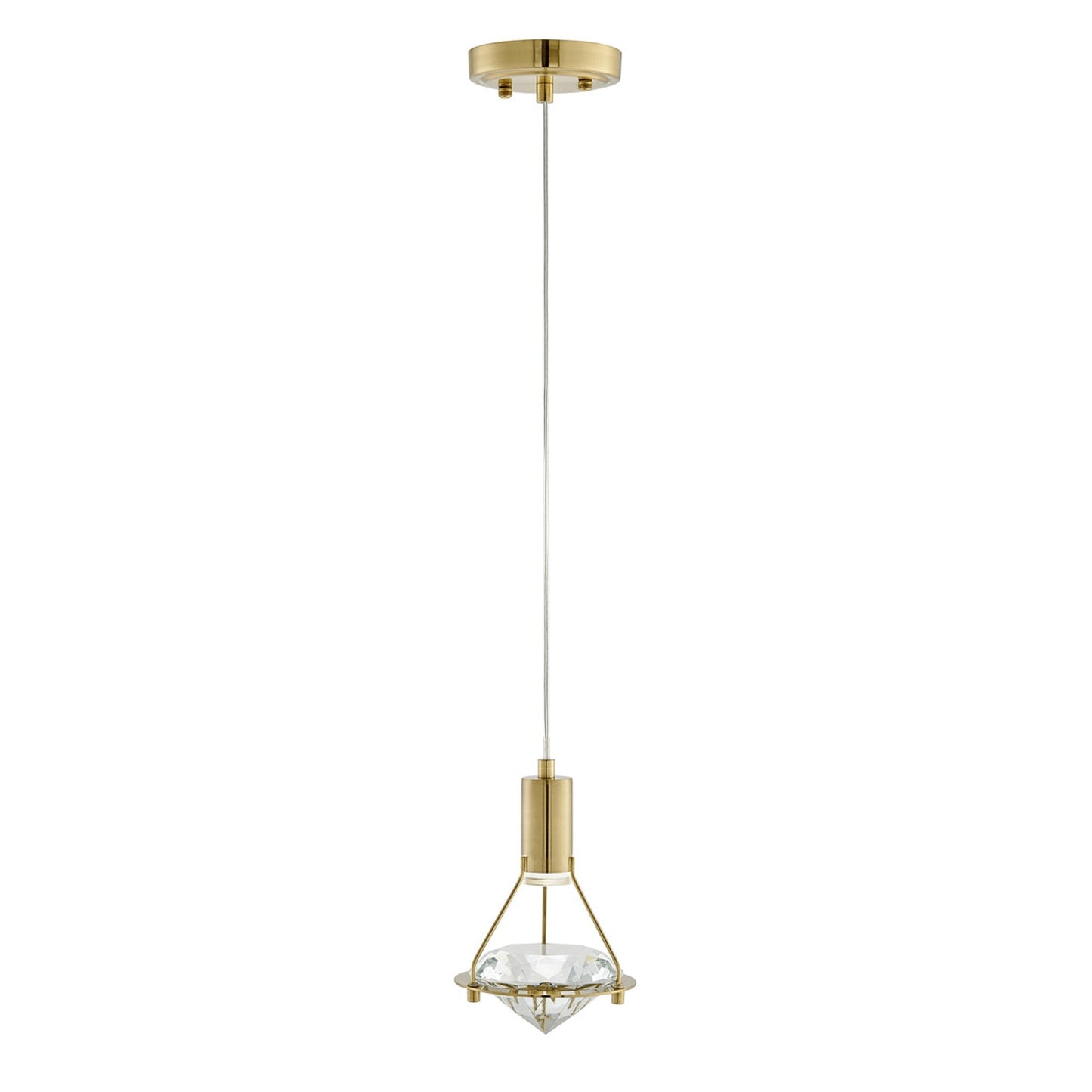 Finesse Decor Hollywood 7" W x 9" H Gold Finish Single Light Pendant