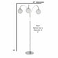 Finesse Decor Horizontal Crystal Spheres 85" Chrome Finish 3-Light LED Floor Lamp