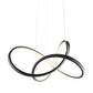 Finesse Decor Knotted 20" W x 8" H Black Finish 1-Light LED Chandelier