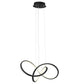 Finesse Decor Knotted 20" W x 8" H Black Finish 1-Light LED Chandelier