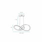 Finesse Decor Knotted 20" W x 8" H Chrome Finish 1-Light LED Chandelier