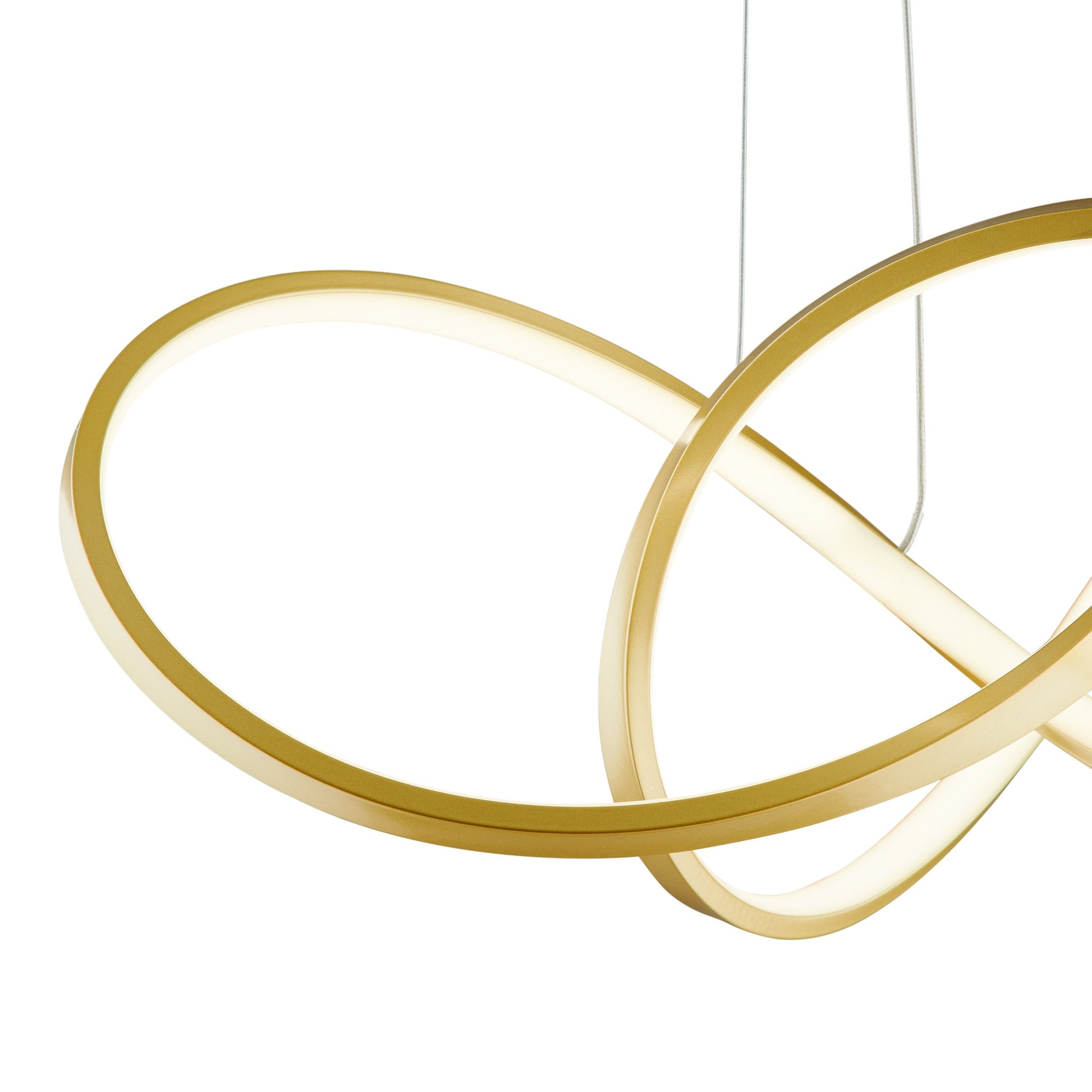 Finesse Decor Knotted 20" W x 8" H Gold Finish 1-Light LED Chandelier