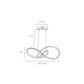 Finesse Decor Knotted 20" W x 8" H Gold Finish 1-Light LED Chandelier