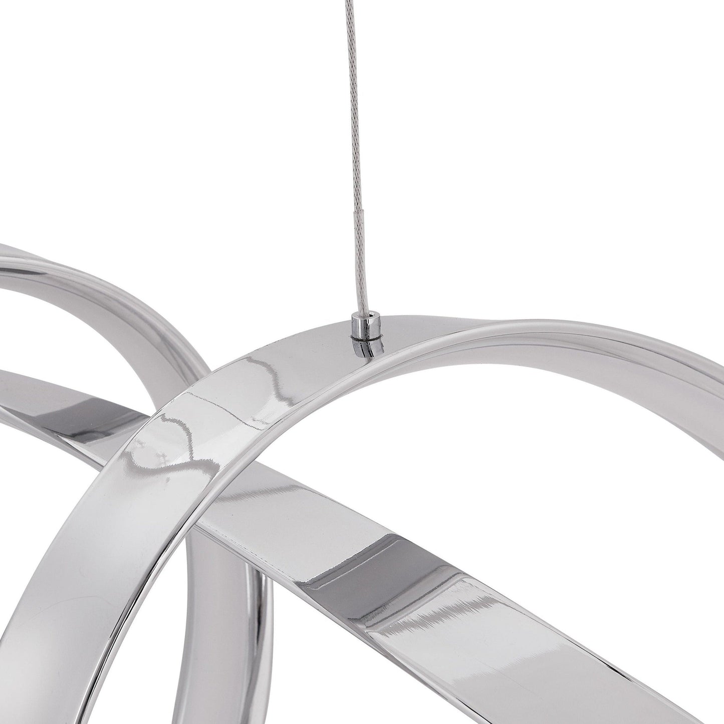 Finesse Decor Lisbon 12" Chrome 1-Light LED Chandelier