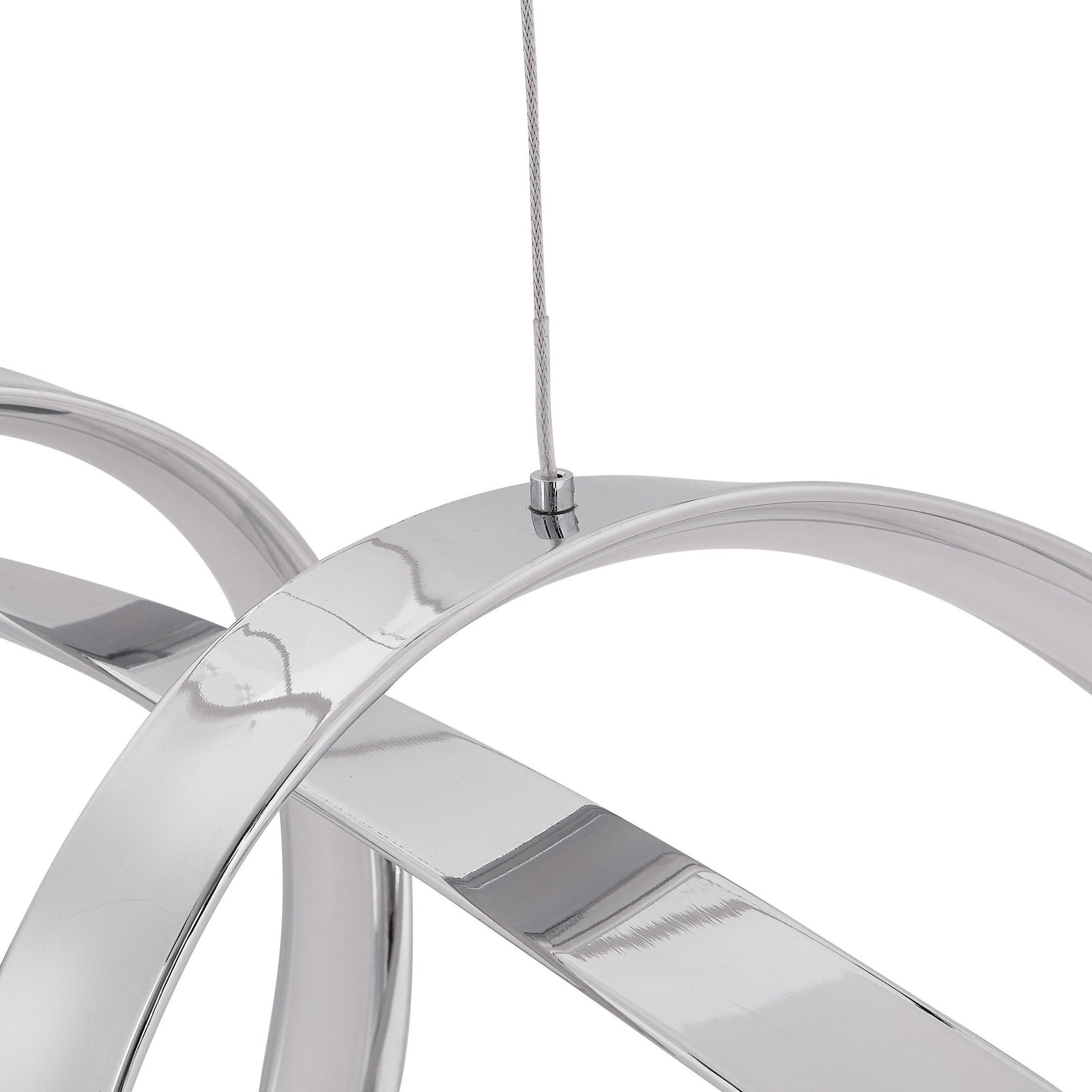Finesse Decor Lisbon 12" Chrome 1-Light LED Chandelier