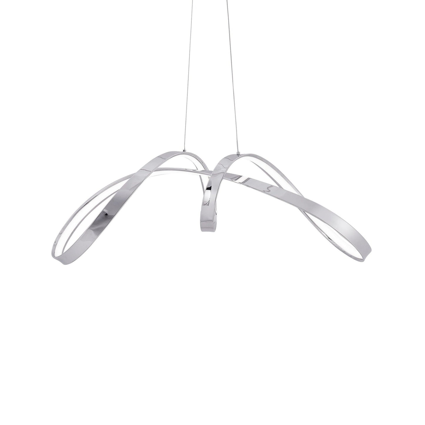 Finesse Decor Lisbon 12" Chrome 1-Light LED Chandelier