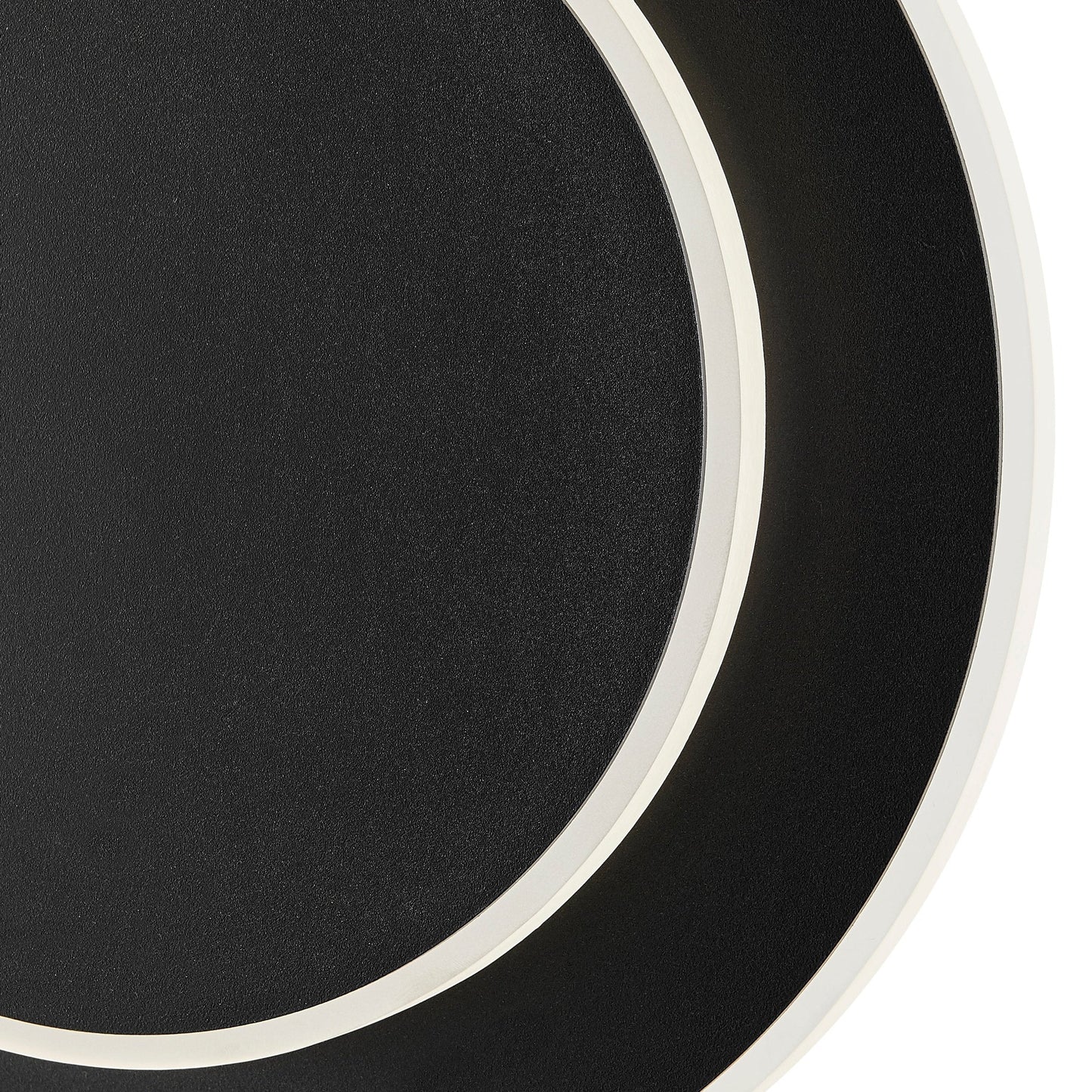 Finesse Decor Luna Eclipse 11" Matte Black Acrylic Two Circle Wall Lamp