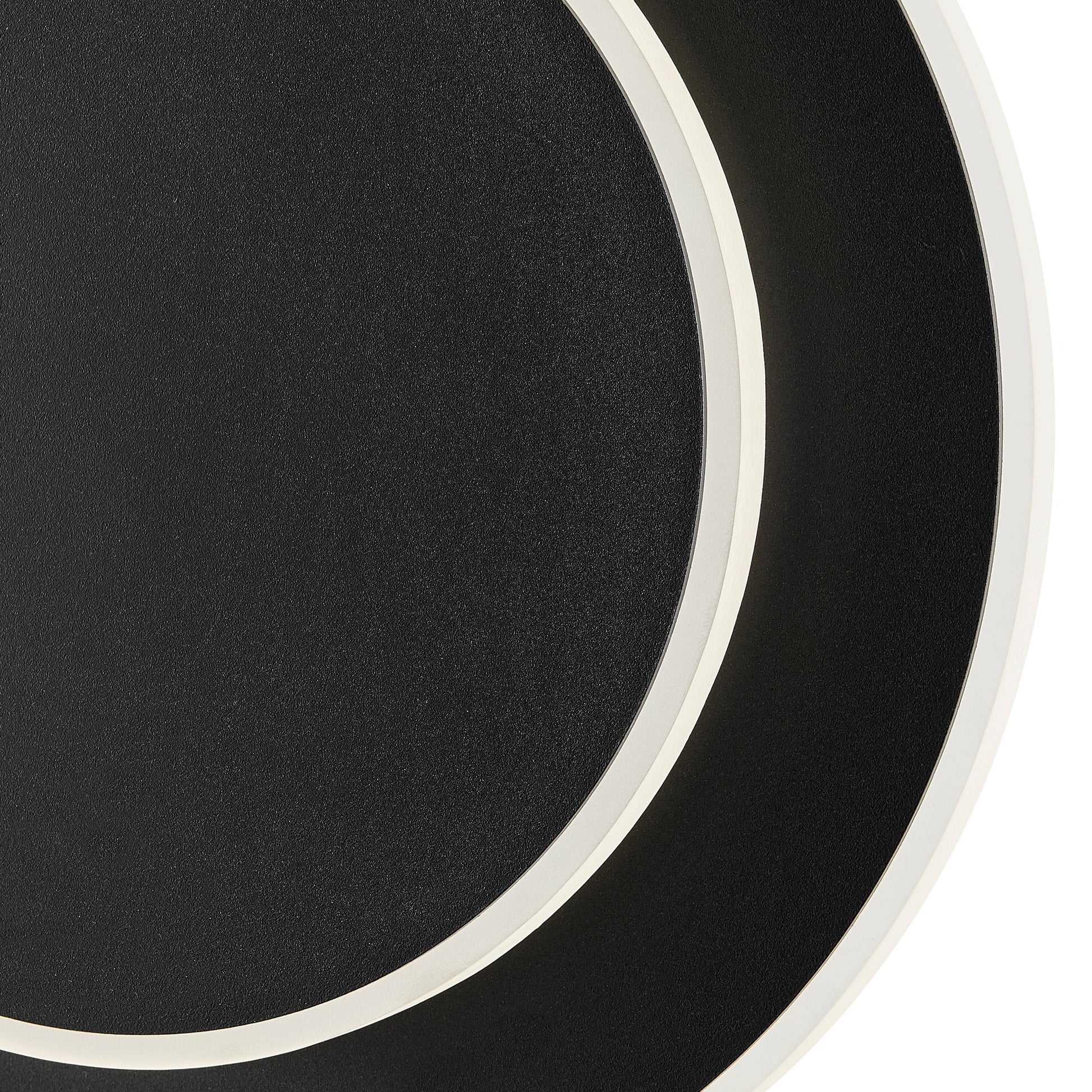 Finesse Decor Luna Eclipse 11" Matte Black Acrylic Two Circle Wall Lamp