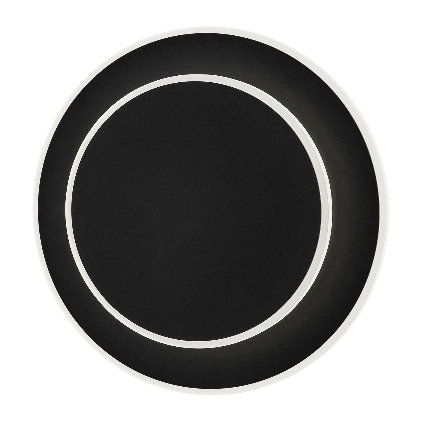 Finesse Decor Luna Eclipse 11" Matte Black Acrylic Two Circle Wall Lamp