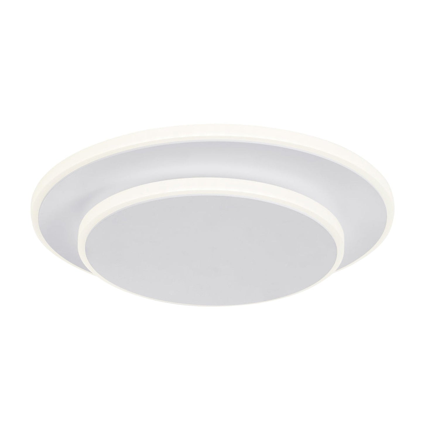 Finesse Decor Luna Eclipse 11" Matte White Acrylic Two Circle Wall Lamp