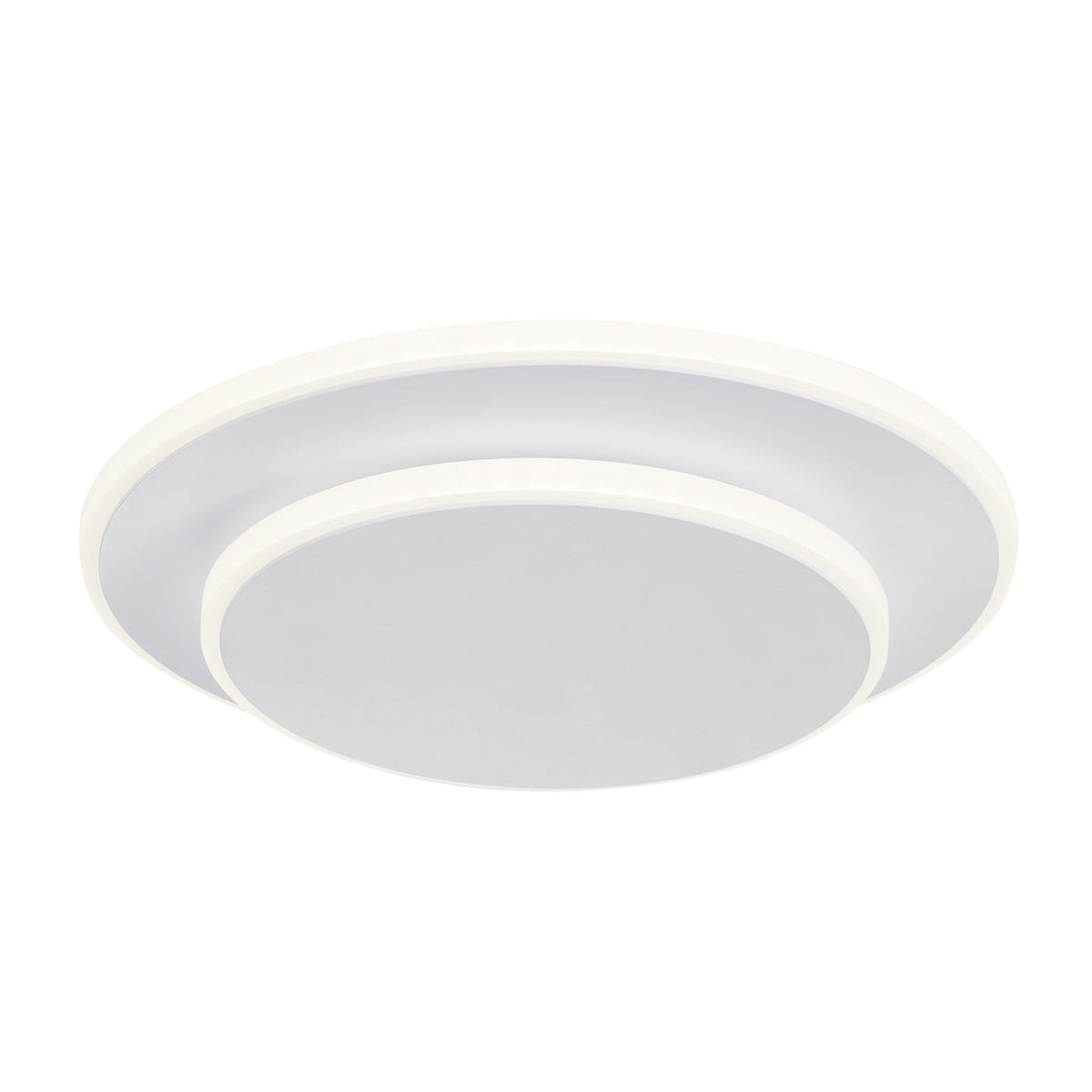 Finesse Decor Luna Eclipse 11" Matte White Acrylic Two Circle Wall Lamp
