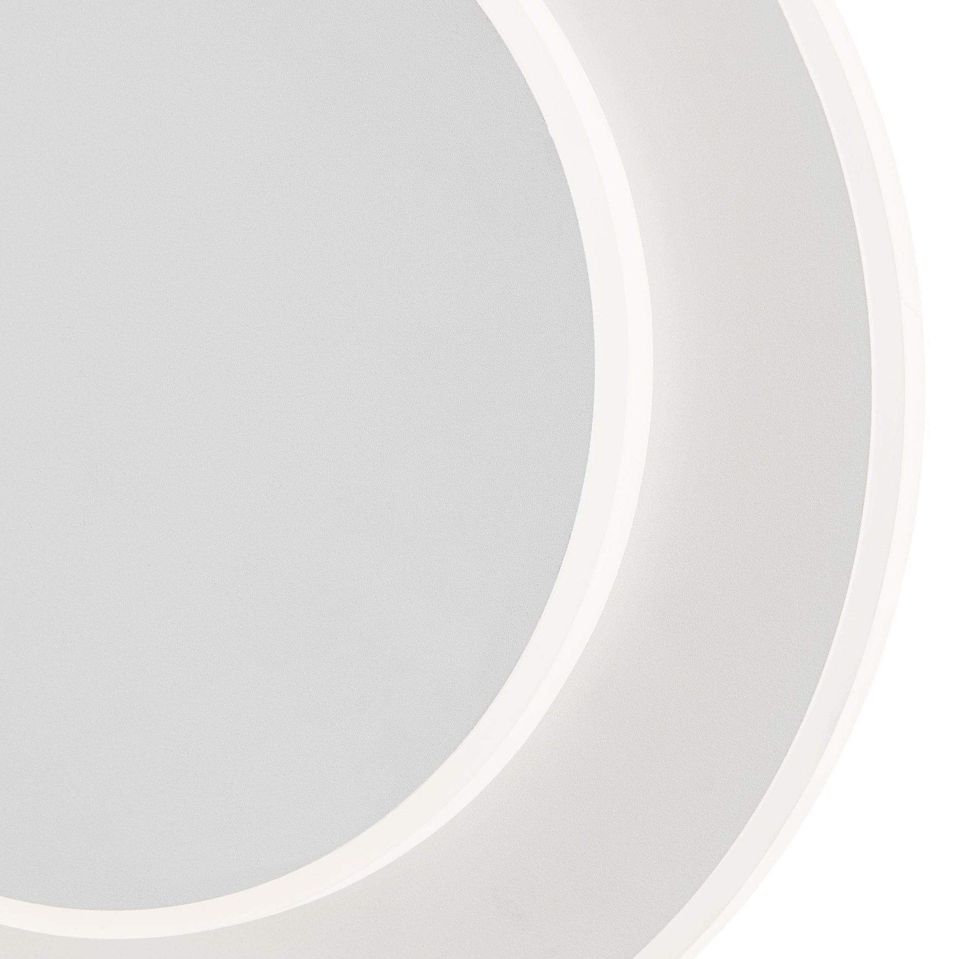 Finesse Decor Luna Eclipse 11" Matte White Acrylic Two Circle Wall Lamp