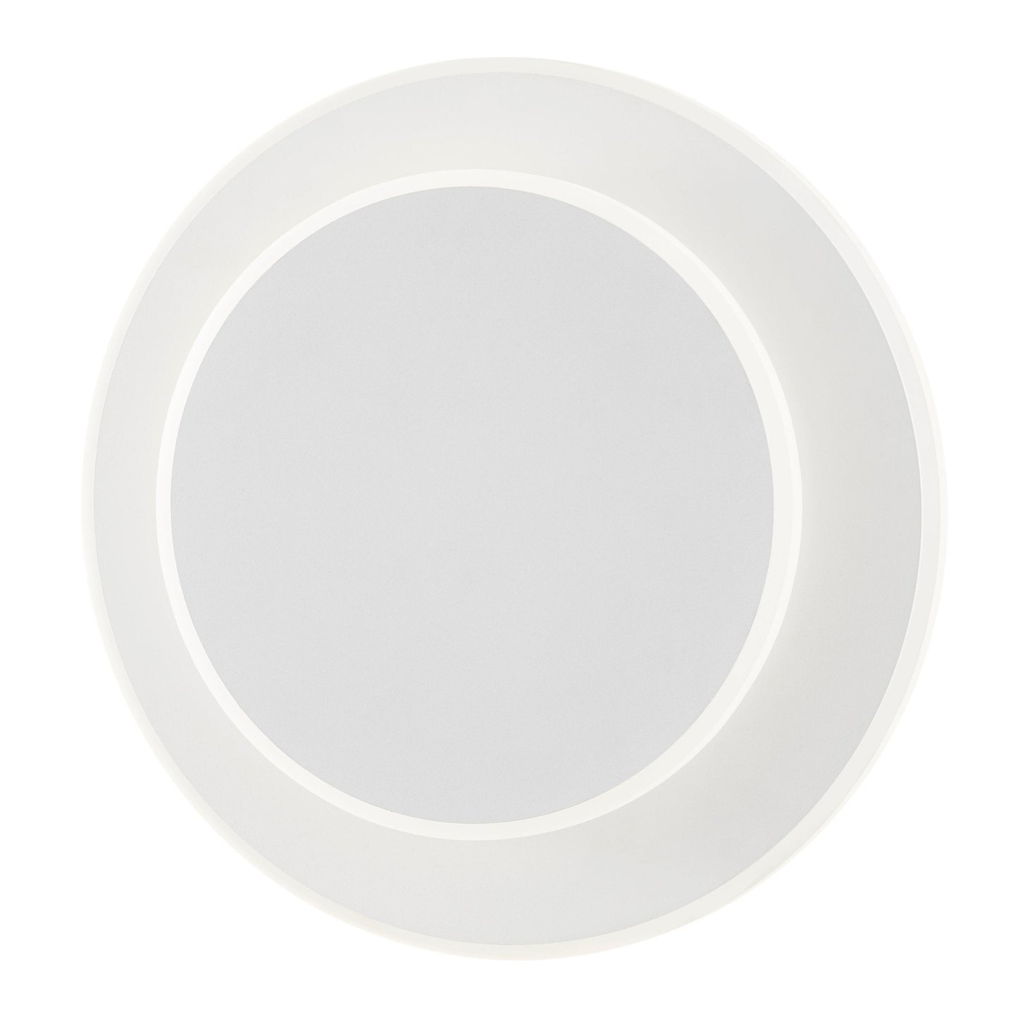 Finesse Decor Luna Eclipse 11" Matte White Acrylic Two Circle Wall Lamp