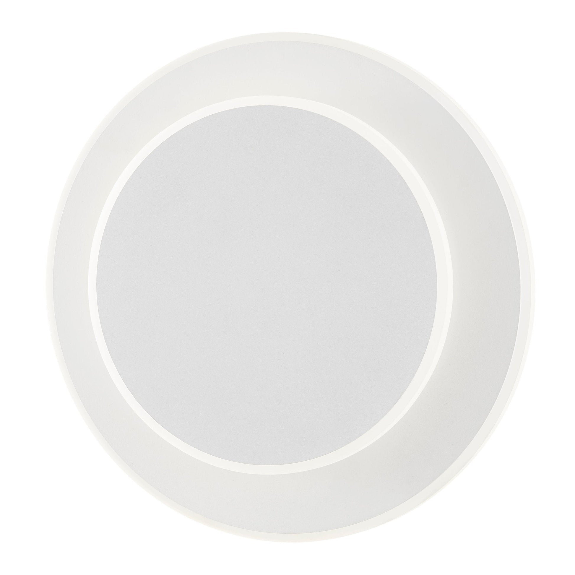 Finesse Decor Luna Eclipse 11" Matte White Acrylic Two Circle Wall Lamp