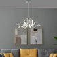 Finesse Decor Magnolia 32" Chrome Finish 6-Light LED Chandelier