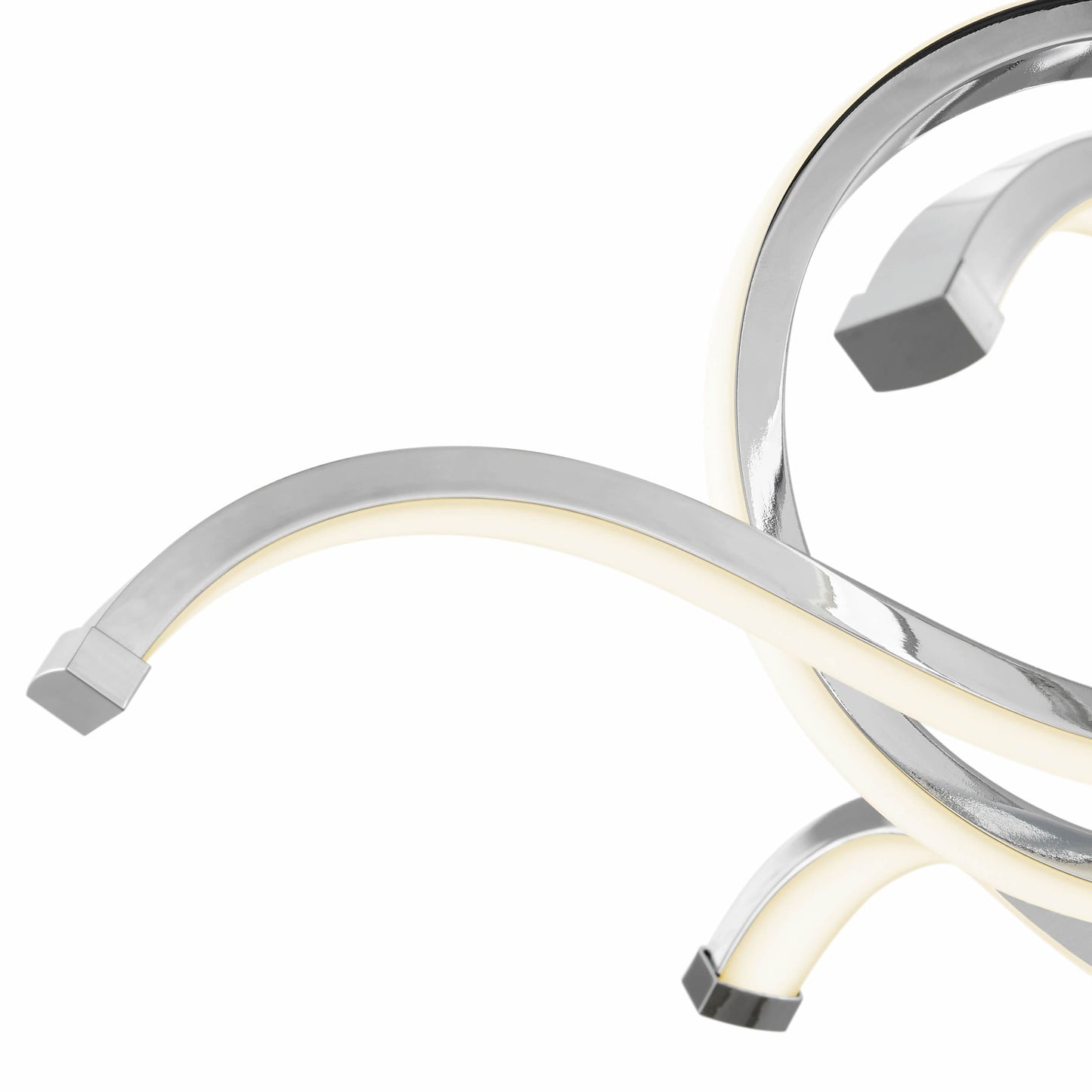 Finesse Decor Magnolia 32" Chrome Finish 6-Light LED Chandelier