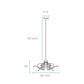 Finesse Decor Magnolia 32" Chrome Finish 6-Light LED Chandelier