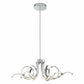 Finesse Decor Magnolia 32" Chrome Finish 6-Light LED Chandelier