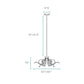 Finesse Decor Magnolia 32" Gold Finish 6-Light LED Chandelier