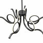 Finesse Decor Mangnolia 32" Black 6-Light LED Chandelier